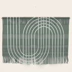 Geometric Lines in Forest Green Wall Hanging Gallery Image 1