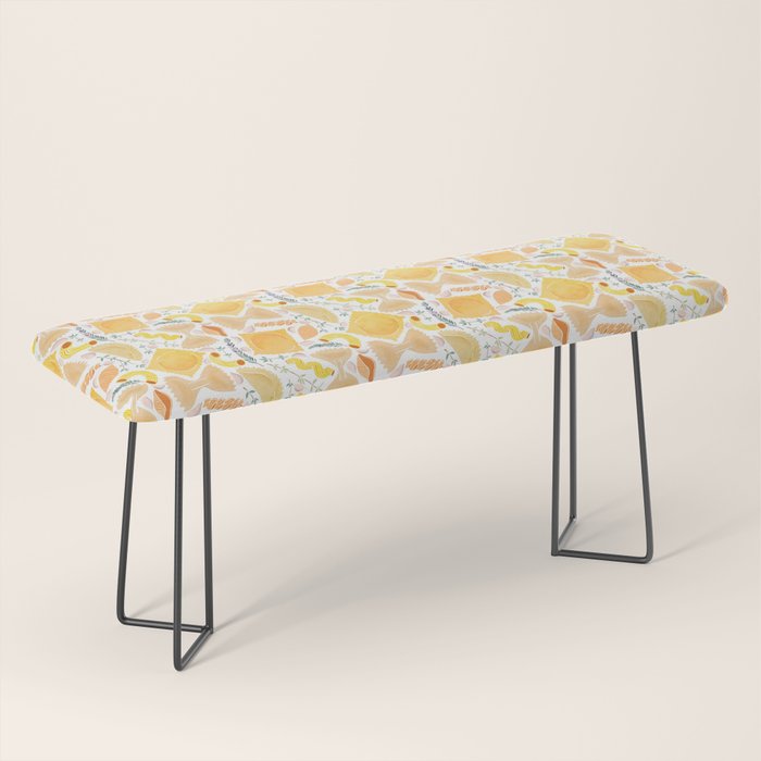 Pasta Pattern on White Bench Gallery Image 1