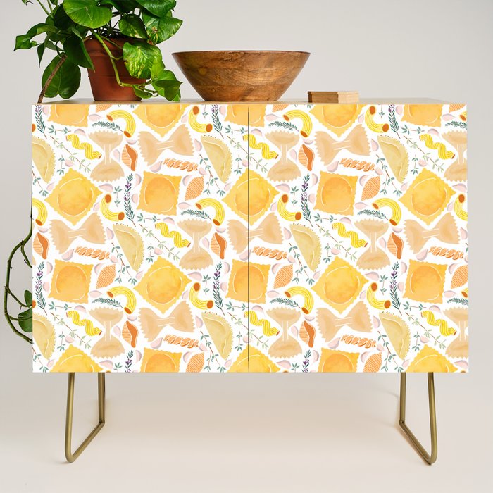 Pasta Pattern on White Credenza Gallery Image 1