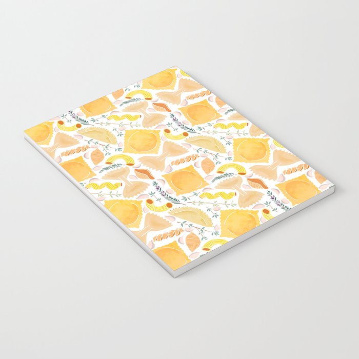 Pasta Pattern on White Notebook Gallery Image 3