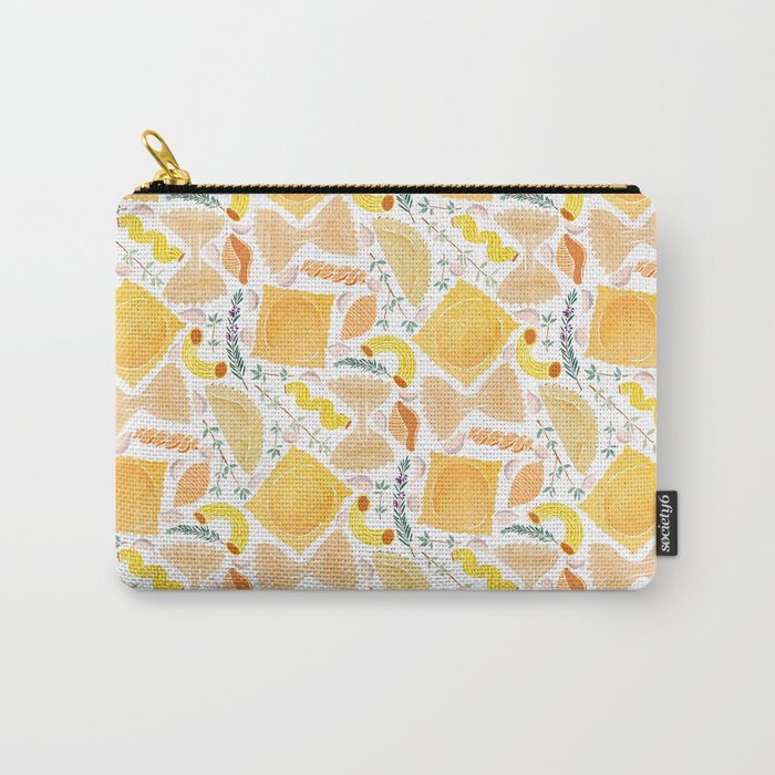 Pasta Pattern on White Carry All Pouch Gallery Image 1