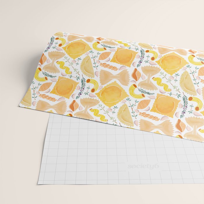 Pasta Pattern on White Wrapping Paper Gallery Image 2