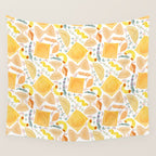 Pasta Pattern on White Wall Tapestry Gallery Image 4