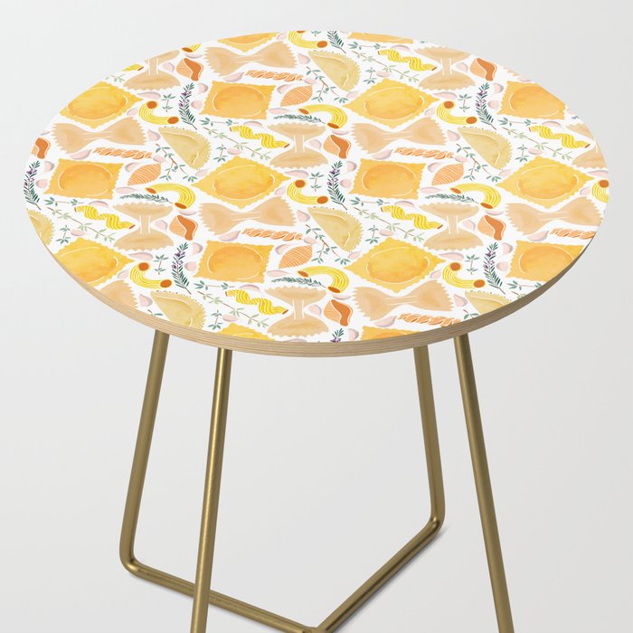 Pasta Pattern on White Side Table Gallery Image 2