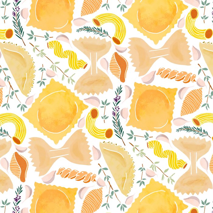 Pasta Pattern on White Coffee Mug Gallery Image 2