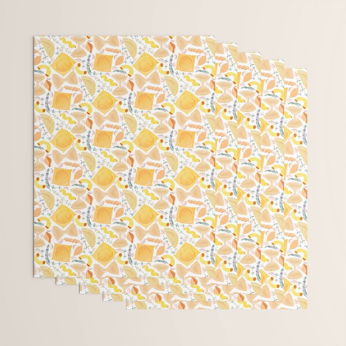Pasta Pattern on White Wrapping Paper Gallery Image 3