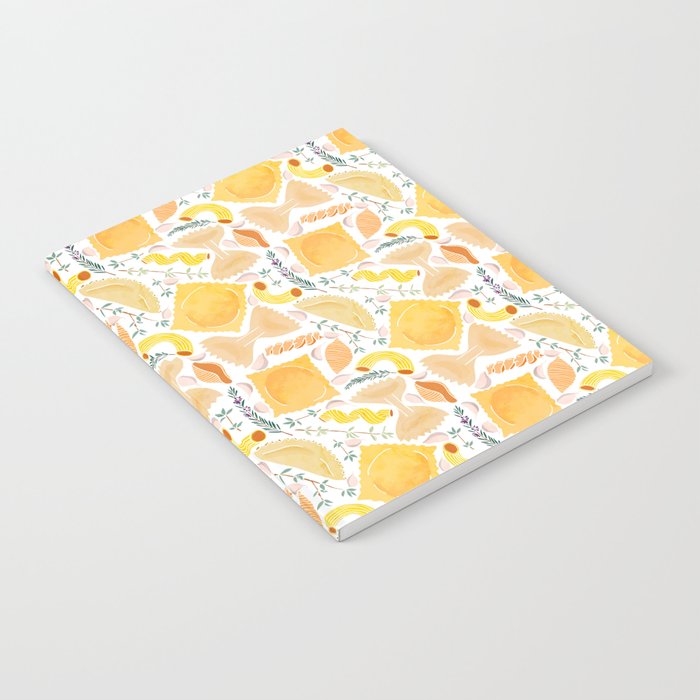 Pasta Pattern on White Notebook Gallery Image 1