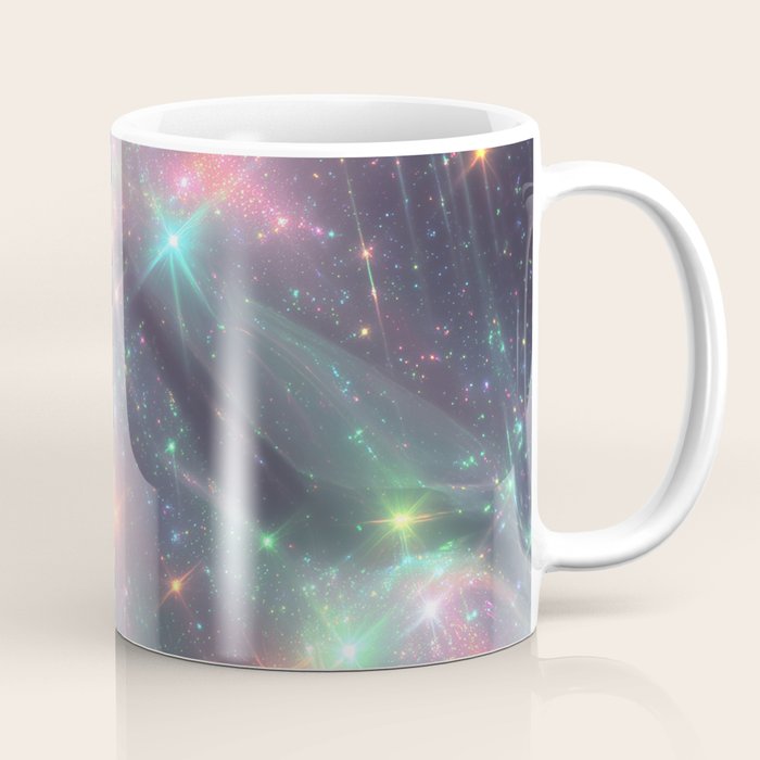 Holographic Cosmic Sparkle Dreamscape Iridescent Galaxy Fantasy Coffee Mug Gallery Image 1