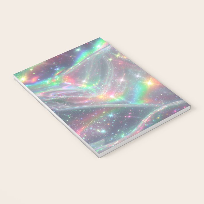 Holographic Cosmic Sparkle Dreamscape Iridescent Galaxy Fantasy Notebook Gallery Image 3