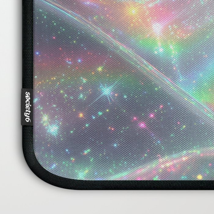 Holographic Cosmic Sparkle Dreamscape Iridescent Galaxy Fantasy Laptop Sleeve Gallery Image 3
