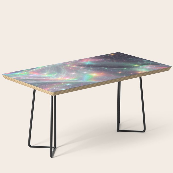 Holographic Cosmic Sparkle Dreamscape Iridescent Galaxy Fantasy Coffee Table Gallery Image 1