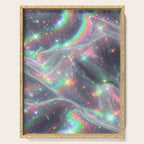 Holographic Cosmic Sparkle Dreamscape Iridescent Galaxy Fantasy Serving Tray Gallery Image 1