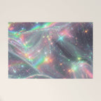 Holographic Cosmic Sparkle Dreamscape Iridescent Galaxy Fantasy Welcome Mat Gallery Image 1