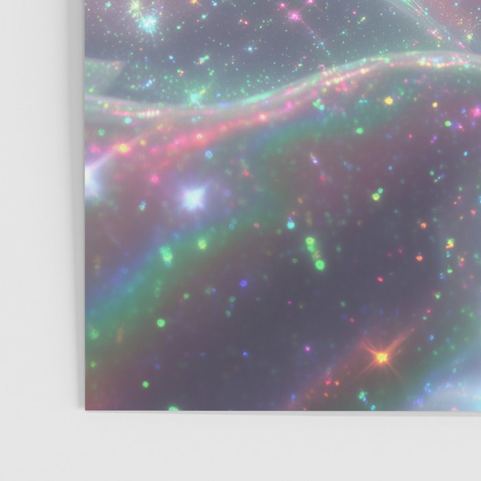 Holographic Cosmic Sparkle Dreamscape Iridescent Galaxy Fantasy Poster Gallery Image 3