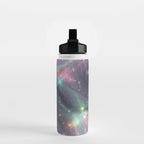 Holographic Cosmic Sparkle Dreamscape Iridescent Galaxy Fantasy Water Bottle Gallery Image 2