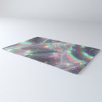 Holographic Cosmic Sparkle Dreamscape Iridescent Galaxy Fantasy Rug Gallery Image 3