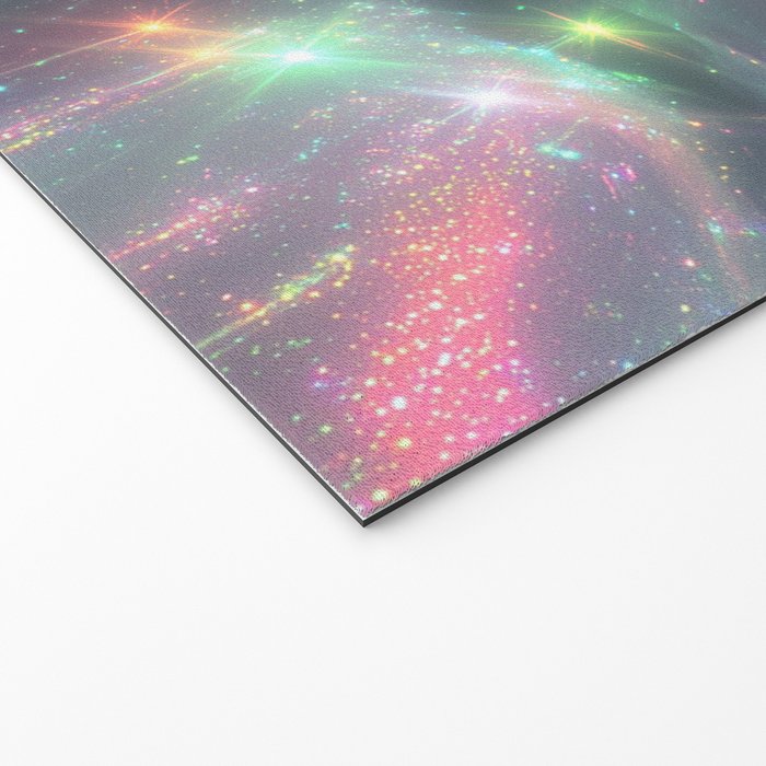 Holographic Cosmic Sparkle Dreamscape Iridescent Galaxy Fantasy Welcome Mat Gallery Image 2