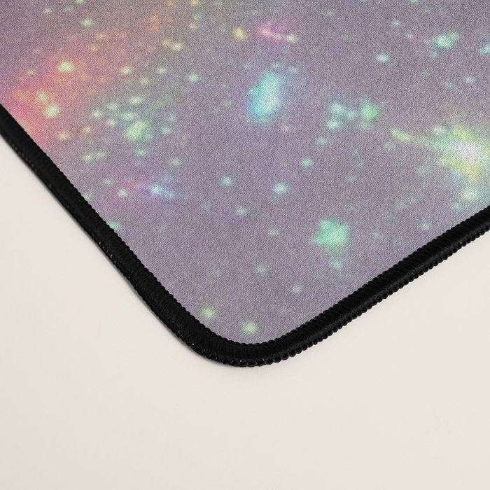Holographic Cosmic Sparkle Dreamscape Iridescent Galaxy Fantasy Desk Mat Gallery Image 4