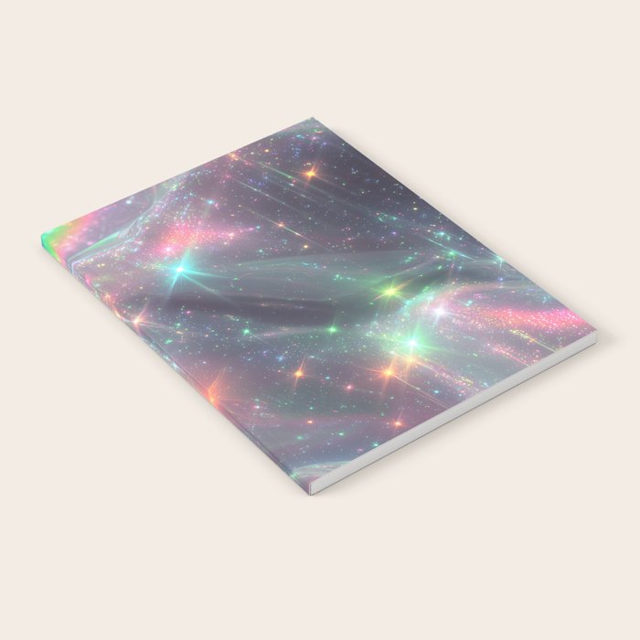 Holographic Cosmic Sparkle Dreamscape Iridescent Galaxy Fantasy Notebook Gallery Image 1