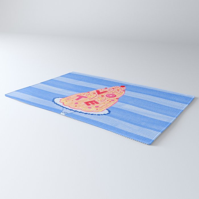 Mold the Future & Vote in Blueberry Blue Rug Gallery Image 3