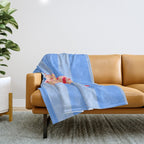 Mold the Future & Vote in Blueberry Blue Throw Blanket Gallery Image 1