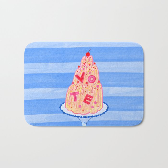 Mold the Future & Vote in Blueberry Blue Bath Mat Gallery Image 1