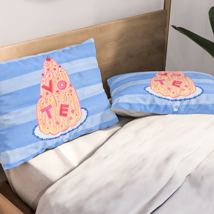 Mold the Future & Vote in Blueberry Blue Pillow Sham Gallery Image 2