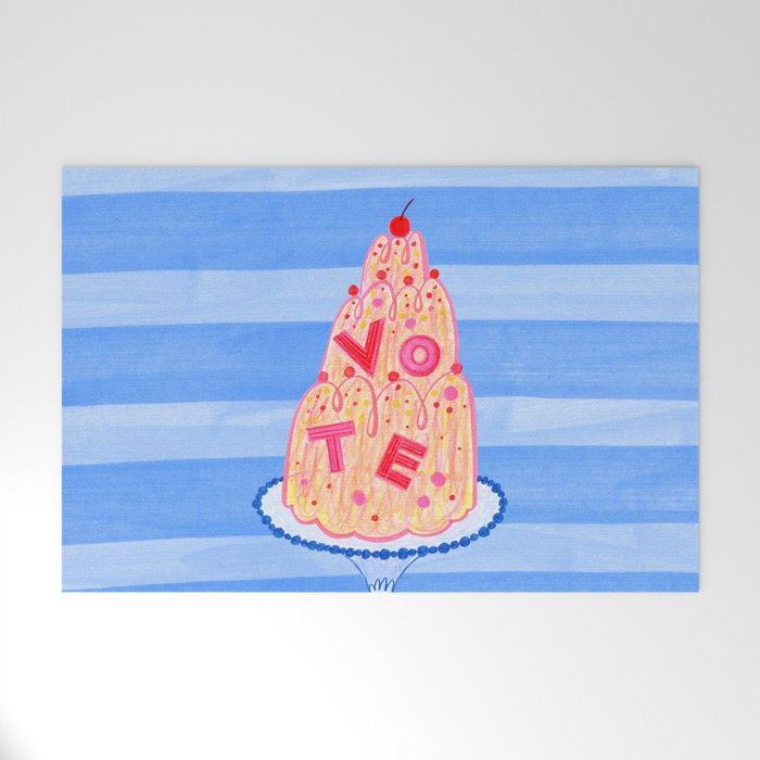 Mold the Future & Vote in Blueberry Blue Welcome Mat Gallery Image 1