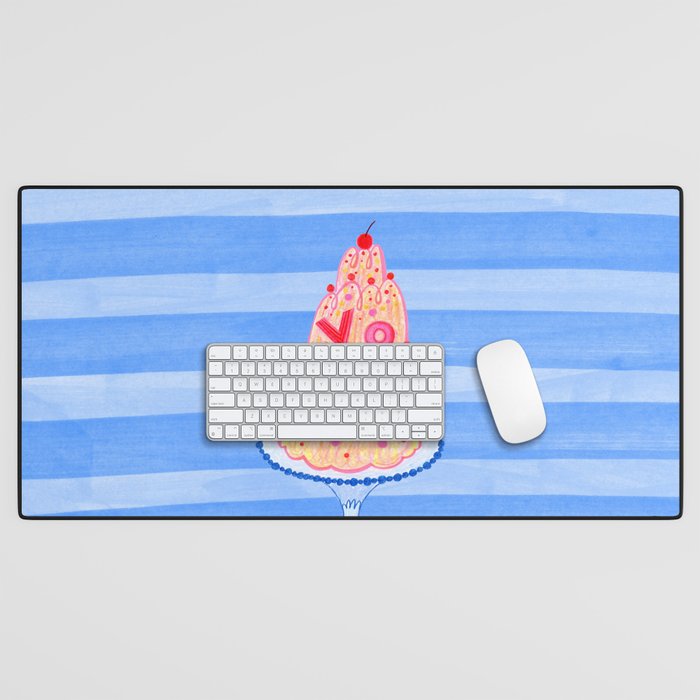 Mold the Future & Vote in Blueberry Blue Desk Mat Gallery Image 1