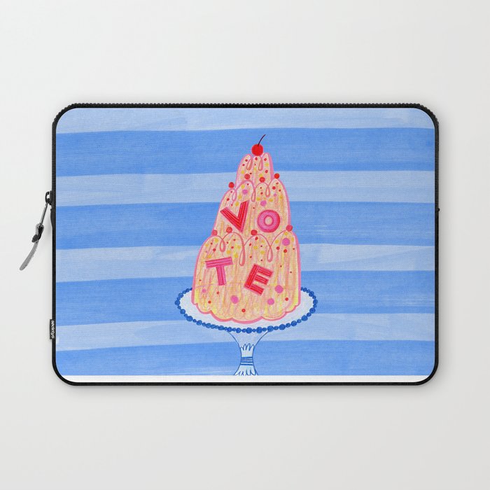 Mold the Future & Vote in Blueberry Blue Laptop Sleeve Gallery Image 1