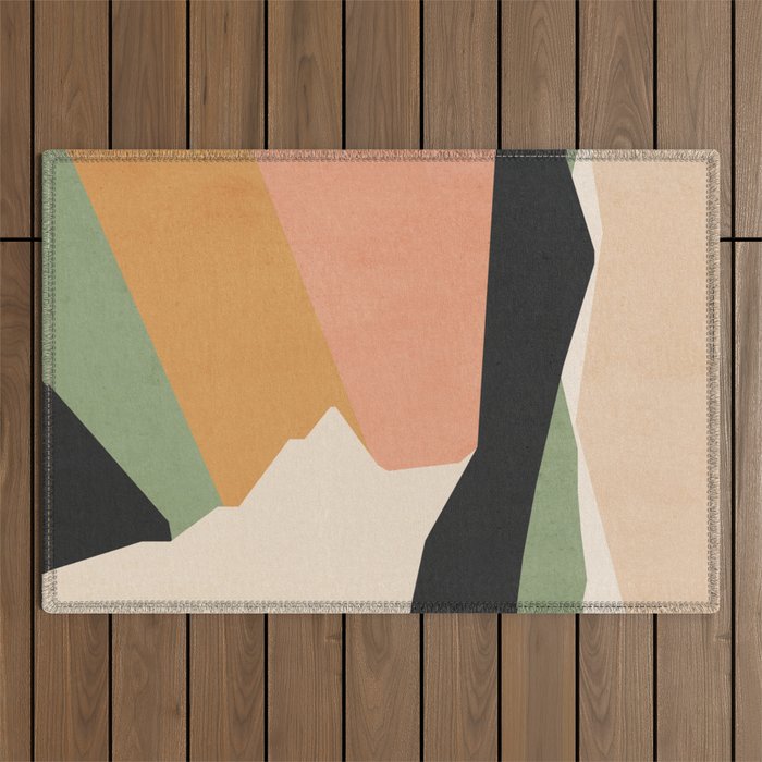 Abstract Art Landscape 2 Outdoor Rug Gallery Image 1