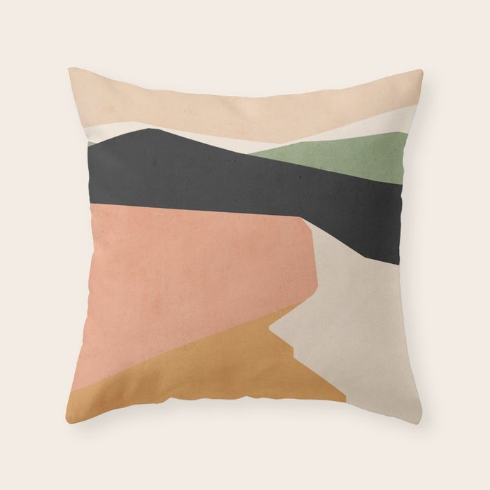 Abstract Art Landscape 2 Throw Pillow Gallery Image 1