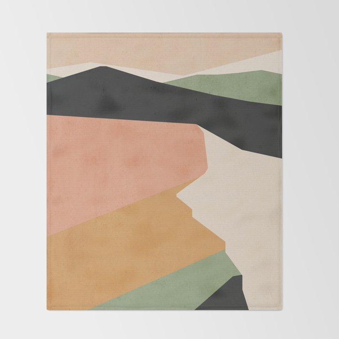 Abstract Art Landscape 2 Throw Blanket Gallery Image 2