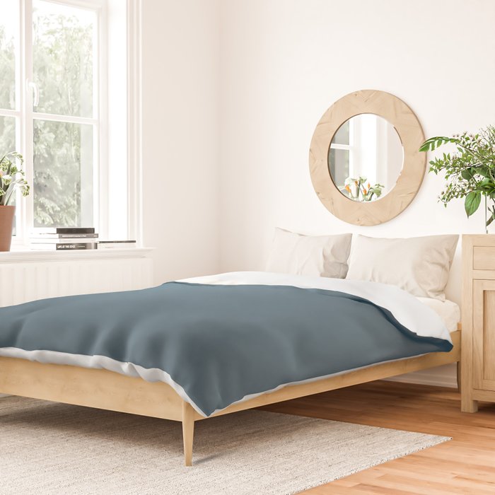 Deep Teal Solid Colour Duvet Cover Gallery Image 2