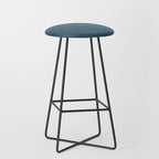 Deep Teal Solid Colour Stool Gallery Image 1