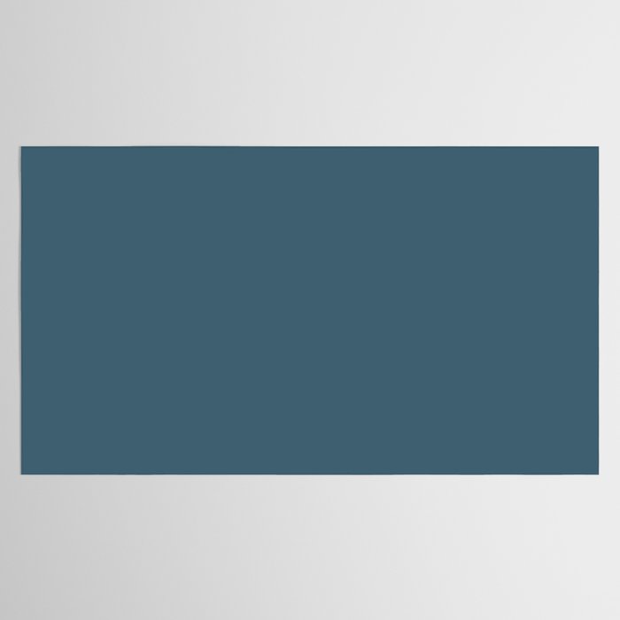 Deep Teal Solid Colour Tablecloth Gallery Image 2