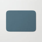 Deep Teal Solid Colour Bath Mat Gallery Image 1