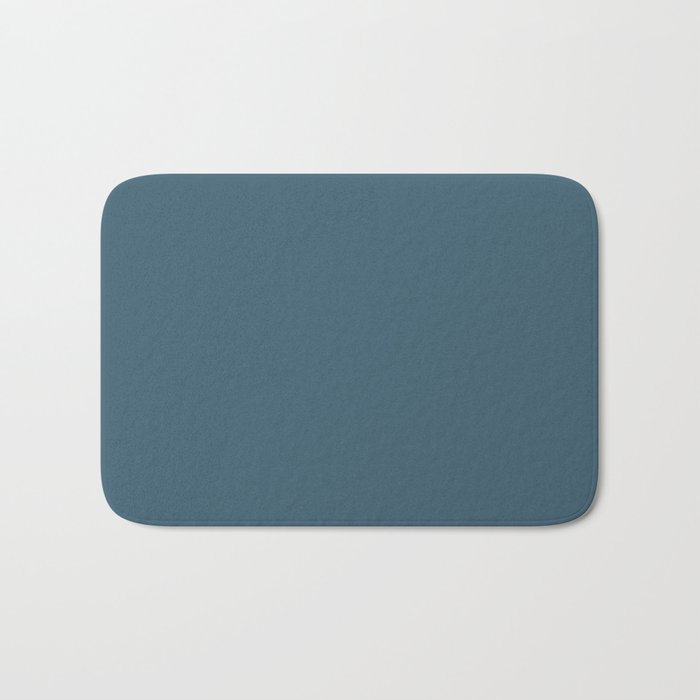 Deep Teal Solid Colour Bath Mat Gallery Image 1