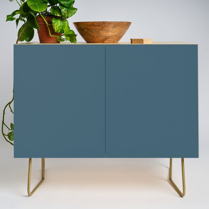Deep Teal Solid Colour Credenza Gallery Image 1
