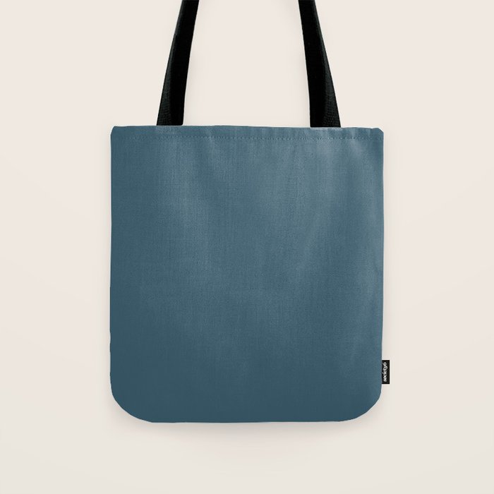Deep Teal Solid Colour Tote Bag Gallery Image 1
