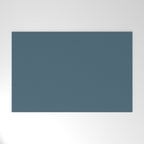 Deep Teal Solid Colour Welcome Mat Gallery Image 1