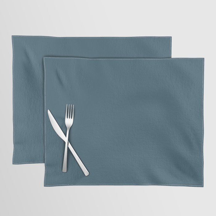 Deep Teal Solid Colour Placemat Gallery Image 1