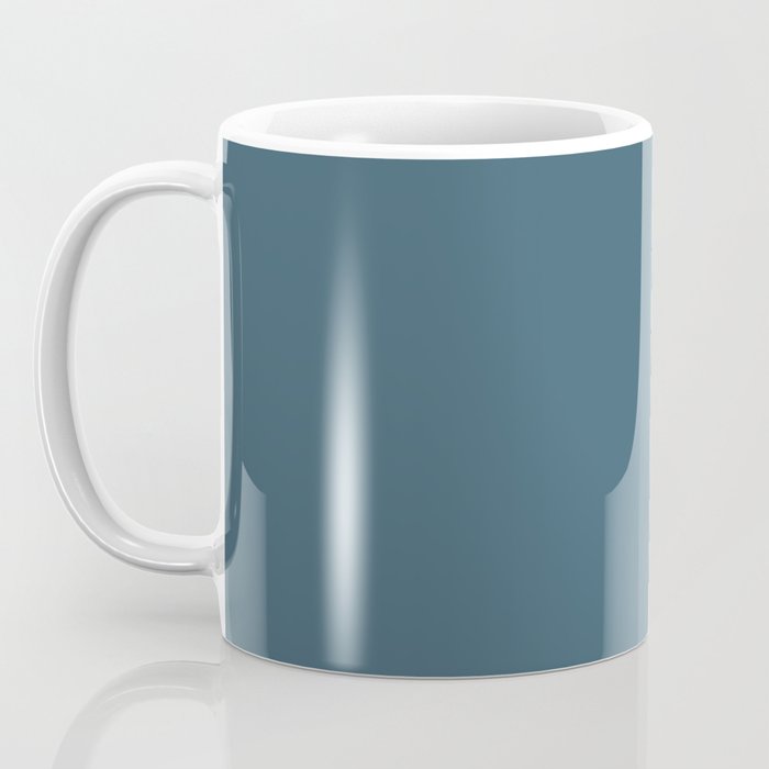 Deep Teal Solid Colour Coffee Mug Gallery Image 3