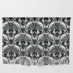 Black & White Cryptid Damask Wall Hanging Gallery Image 1