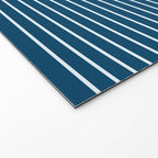 Geometric Lines in night Blue 16 (Rainbow Abstract) Welcome Mat Gallery Image 2