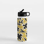 Black Florals #1 Water Bottle Gallery Image 1