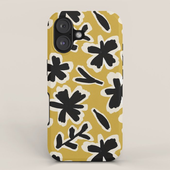 Black Florals #1 iPhone Case Gallery Image 1