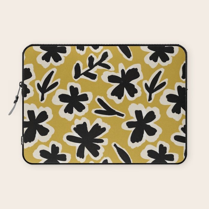 Black Florals #1 Laptop Sleeve Gallery Image 1