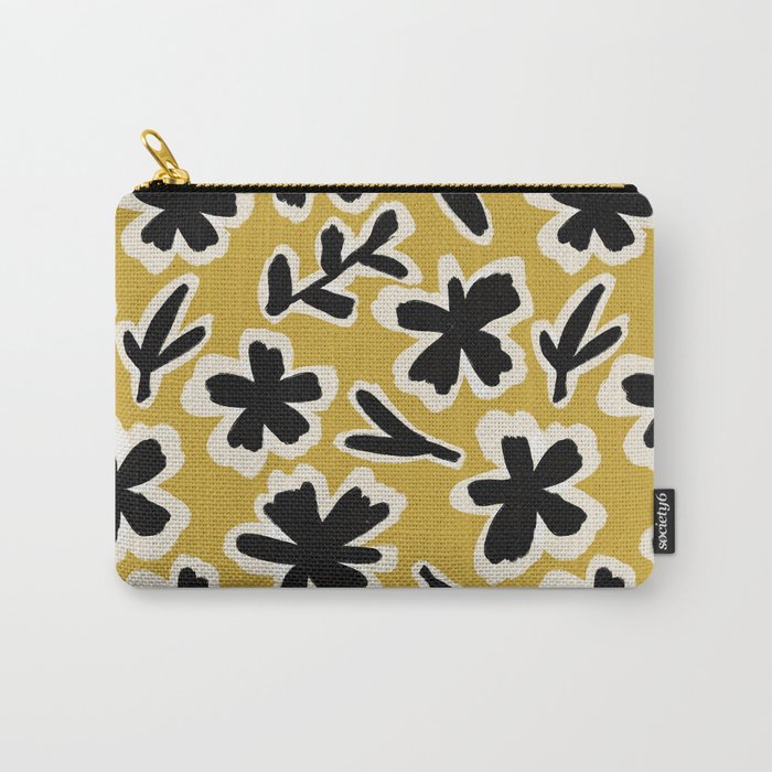 Black Florals #1 Carry All Pouch Gallery Image 1