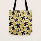 Black Florals #1 Tote Bag Gallery Image 1